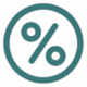 Icon representing lowering taxes in retirement